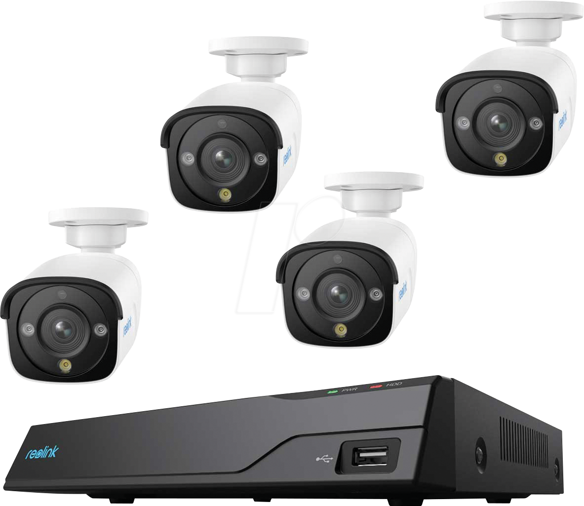 Thumbnail - REO NVS8-12MB4 - Netzwerk-Videorekorder, Set inkl. 4 Kameras