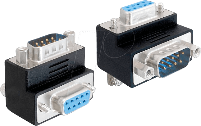 Thumbnail - DELOCK 65266 - Adapter Sub-D 9Pin Stecker/Buchse 90° gewinkelt