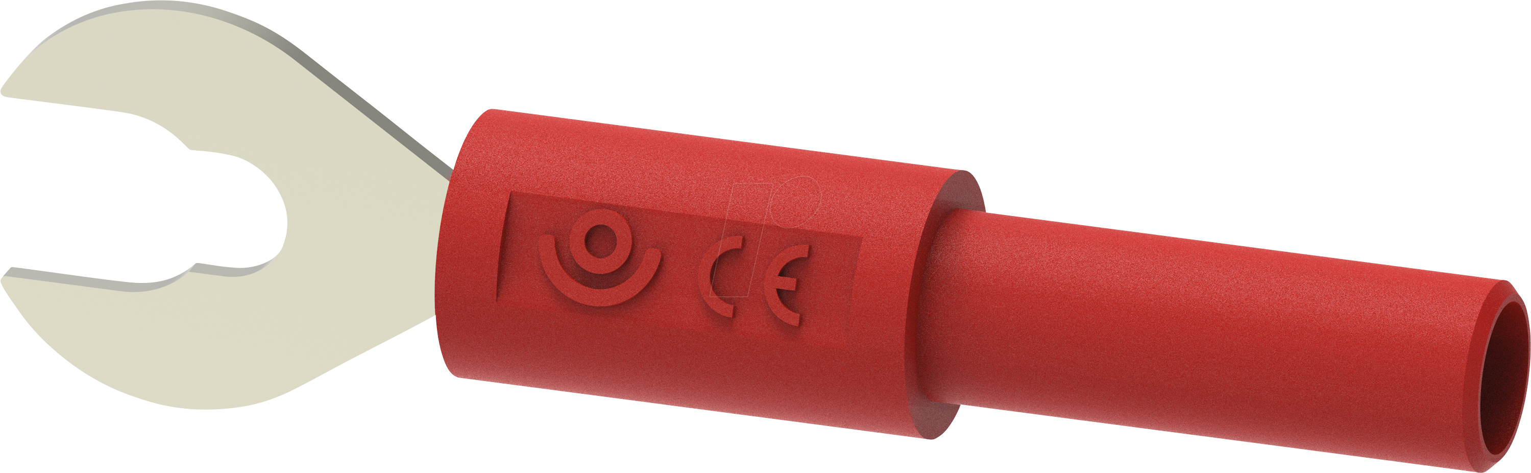 PJP ADA3034-R - Kabelschuh-Adapter, 4 mm Bananenbuchse / Kabelschuh, rot