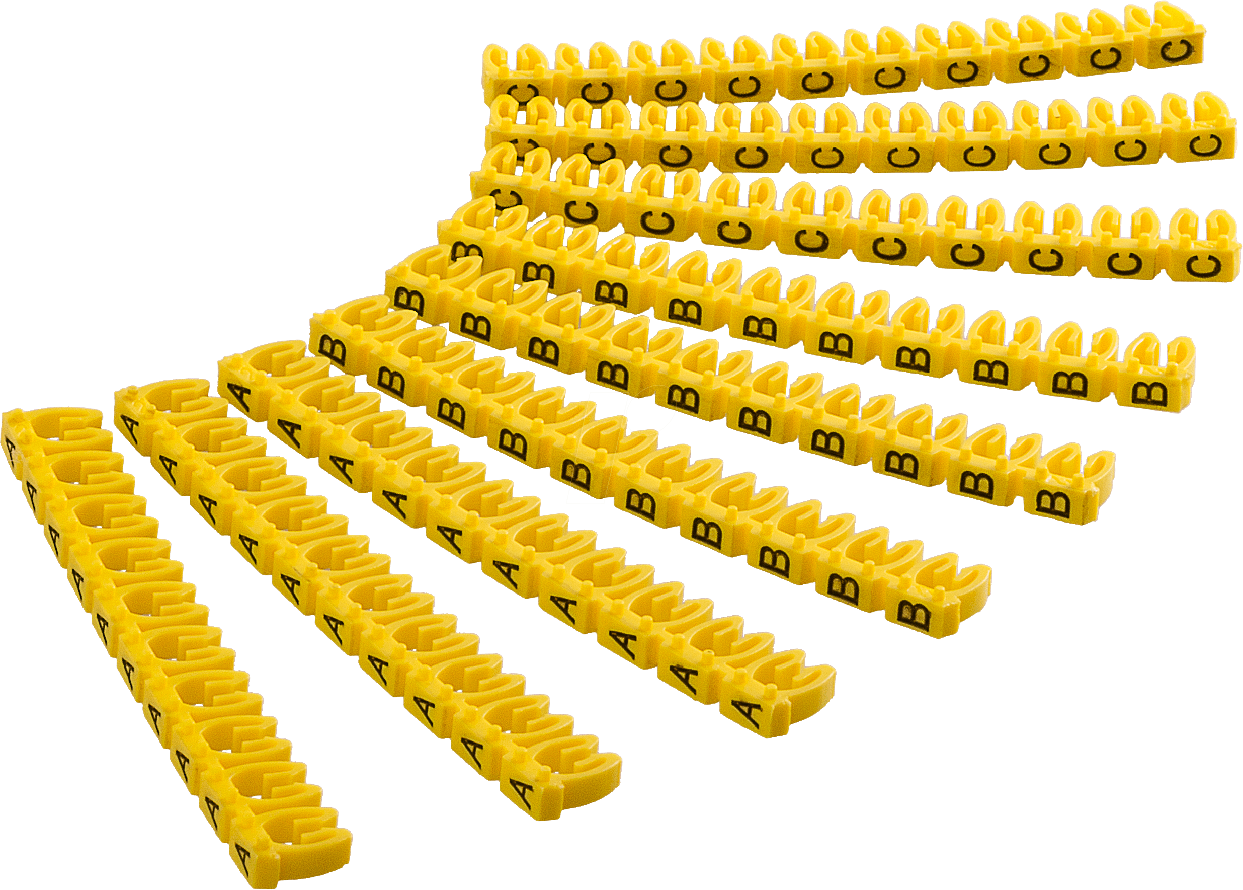 GOOBAY 72518 - Kabelmarker-Clips ''A-C'', für bis zu 6 mm