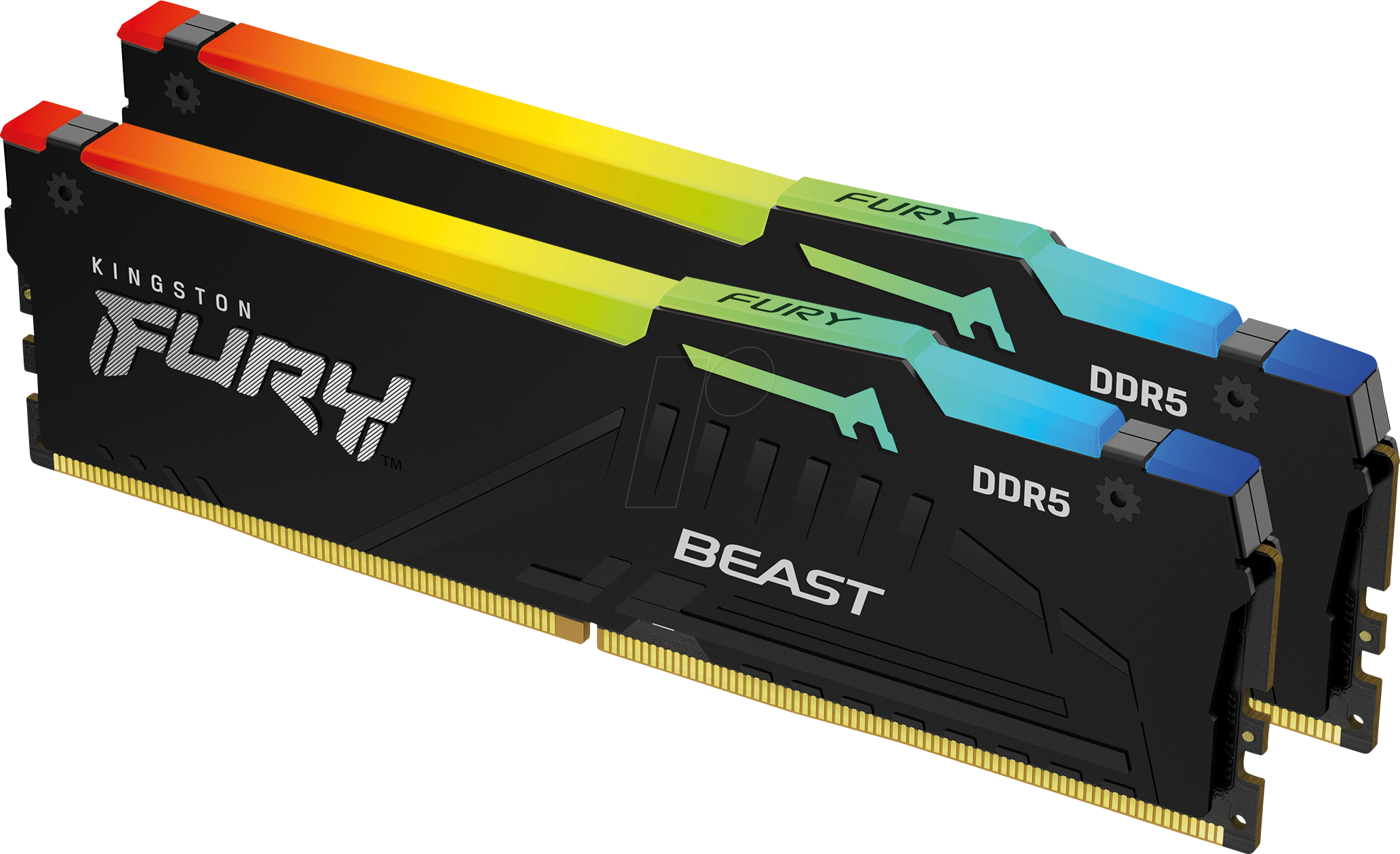 Thumbnail - 50KI6460-2036BR2 - 64 GB (2x 32 GB) DDR5 6000 CL36 Kingston FURY Beast RGB Kit