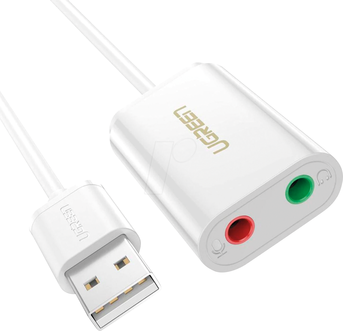 Thumbnail - UGREEN 30143 - USB Audioadapter, A Stecker auf 2x 3,5 mm Klinkenstecker, 15 cm