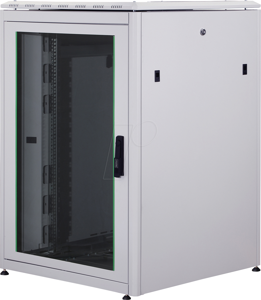 DIGI 1922U881 - 19'' Netzwerkschrank, 22HE, 800 mm Tiefe, grau
