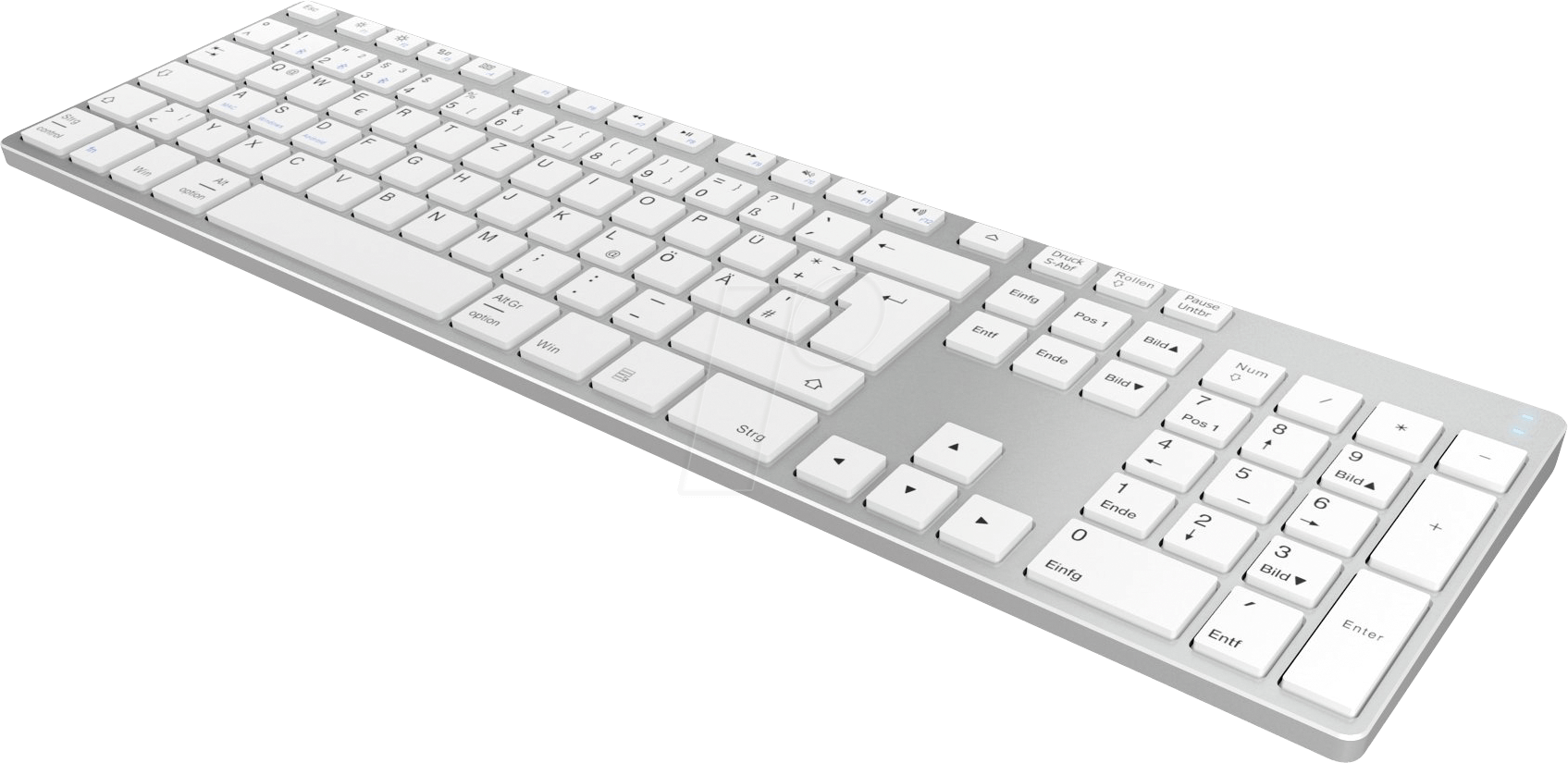 KEYSONIC 60395 - Tastatur, Bluetooth, silber