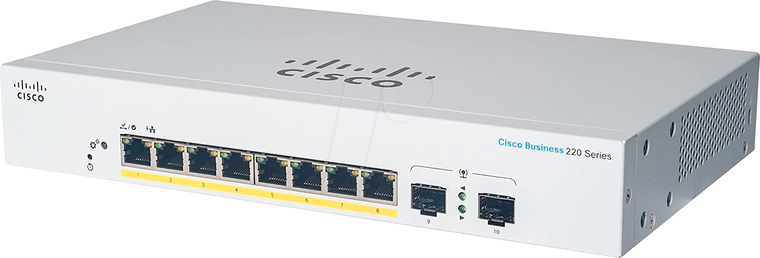 CISCO CBS2208TE2 - Switch, 10-Port, Gigabit Ethernet, SFP