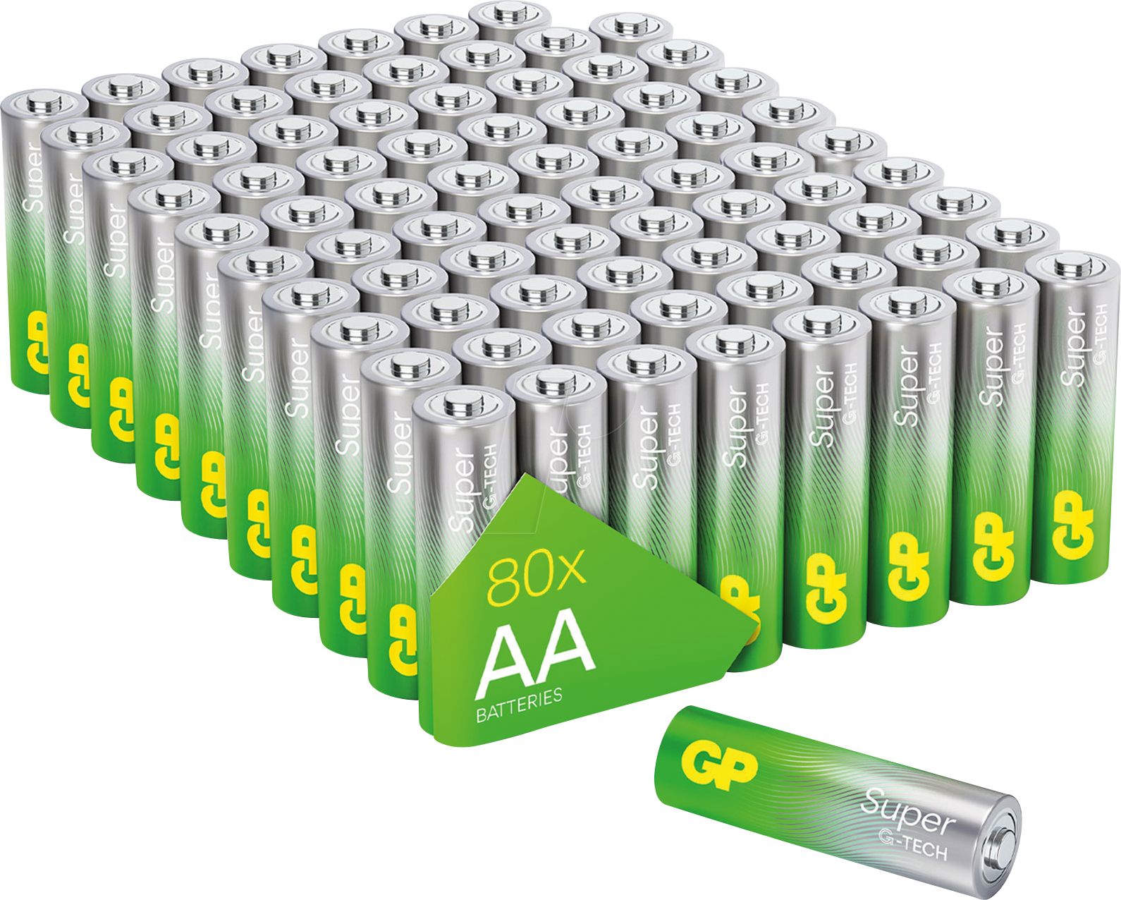 GP S80 AA - Super, Alkaline Batterie, AA (Mignon), 80er-Pack