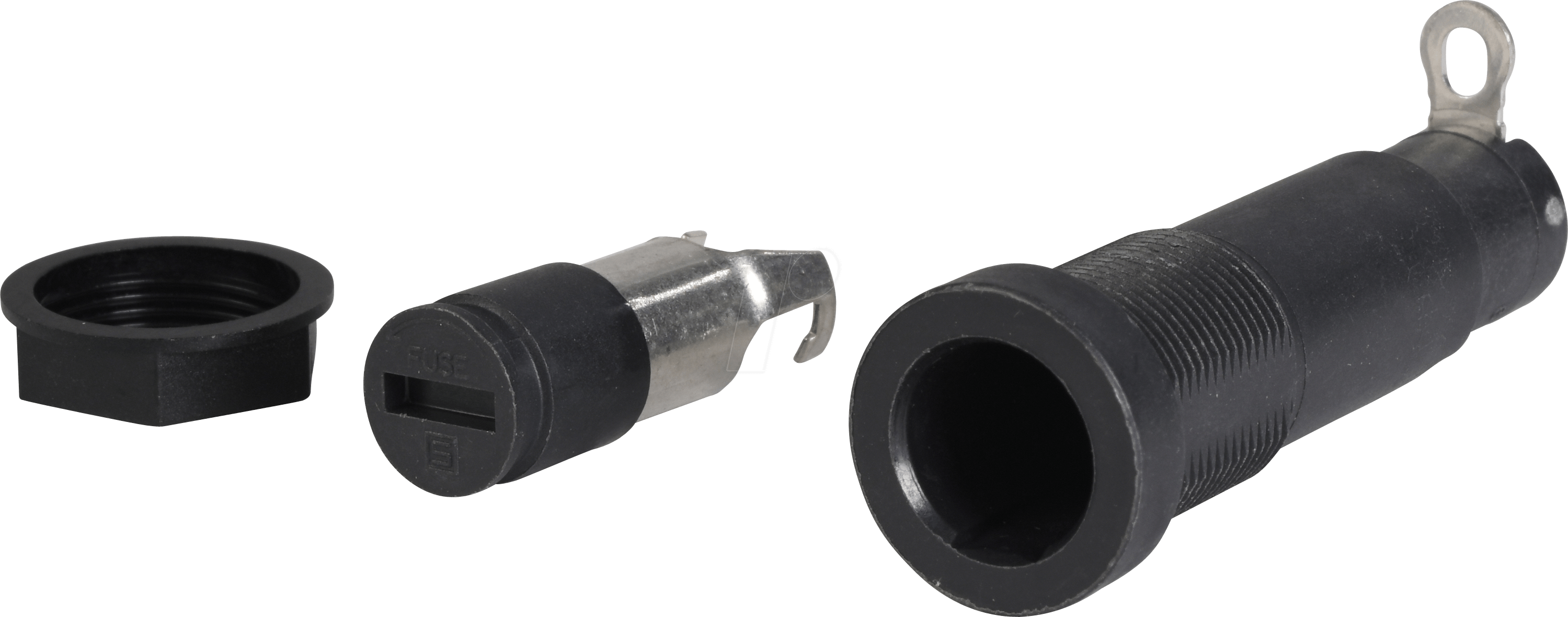 SCH 311672 - Sicherungshalter für 6,3 x 32 mm, 250 V, 10 A, schwarz