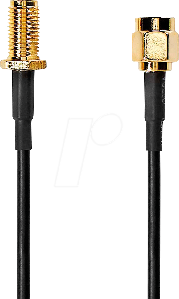 N CSGB02010BK20 - Antennenkabel, SMA-Stecker / SMA-Buchse, 2 m