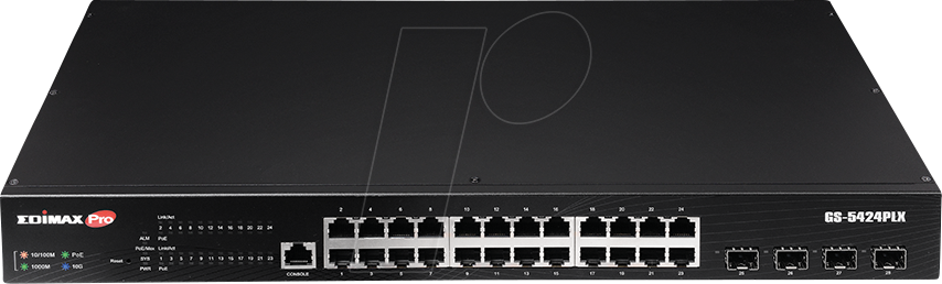EDI GS5424PLX - Switch, 28-Port, Gigabit Ethernet, PoE+, SFP+