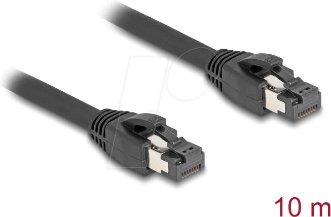 Thumbnail - DELOCK 80237 - Patchkabel, Cat.8.1 S/FTP, 10 m, schwarz