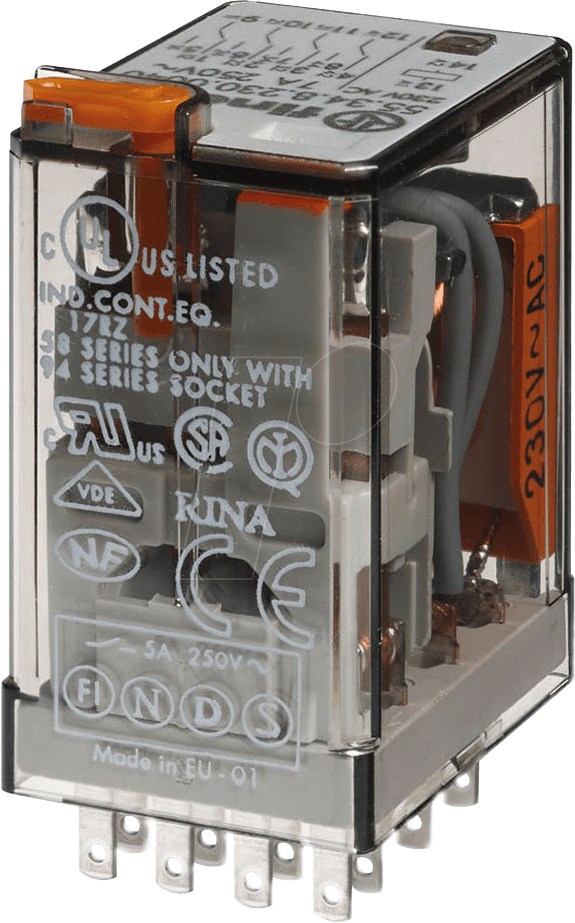 FIN 55.34.8 48V - Industrierelais, 4x UM, 250V/5A, 48VAC
