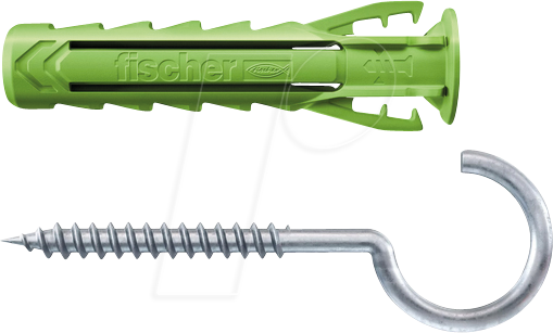 FD 567870 - Dübel + Rundhaken, SX Plus Green 6x30 RH N K, 4-teilig