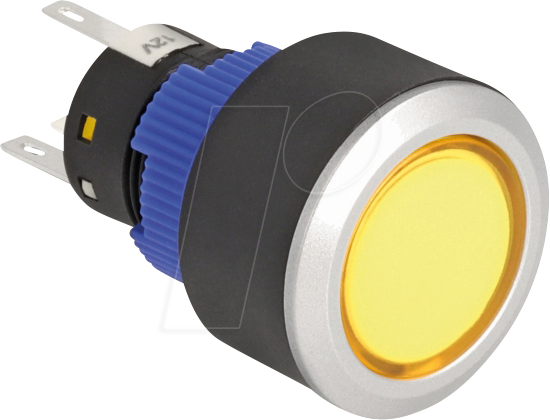 DELOCK 22050 - Drucktaster zum Einbau 22 mm 5 x Lötanschluss Taster flach