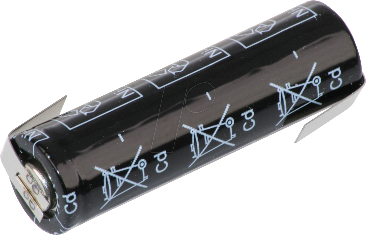 PA SN600 AA 1Z - Industriezelle, NiCd, AA (Mignon), 1,2 V, 600 mAh, Z-Lötfahnen