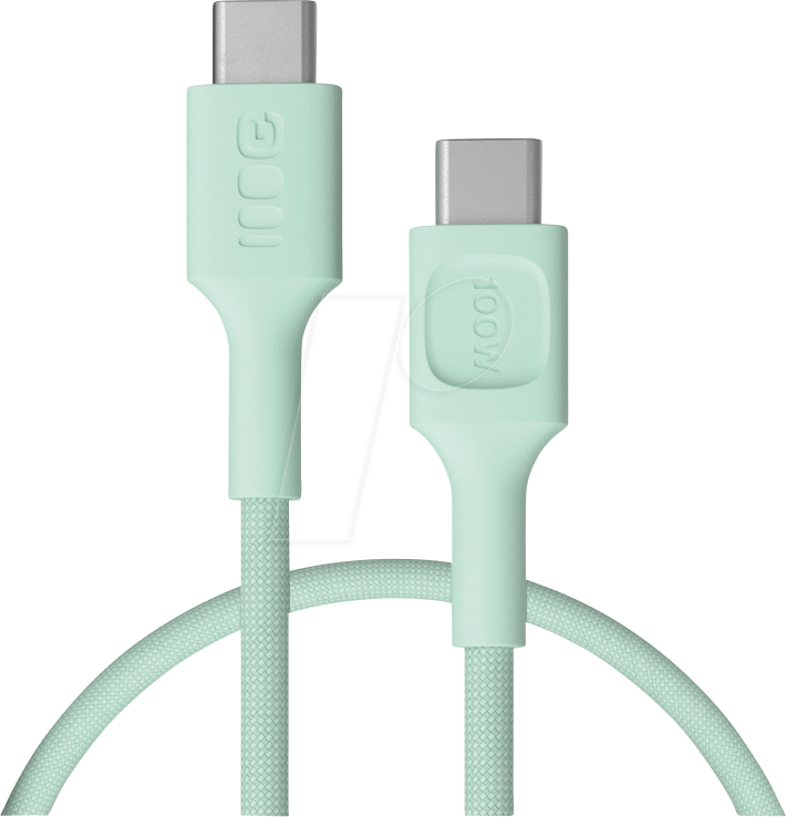 GC KAB100PS30MG - Daten-/ Ladekabel USB C-Stecker > C Stecker, 100 W, 0,3 m, mint