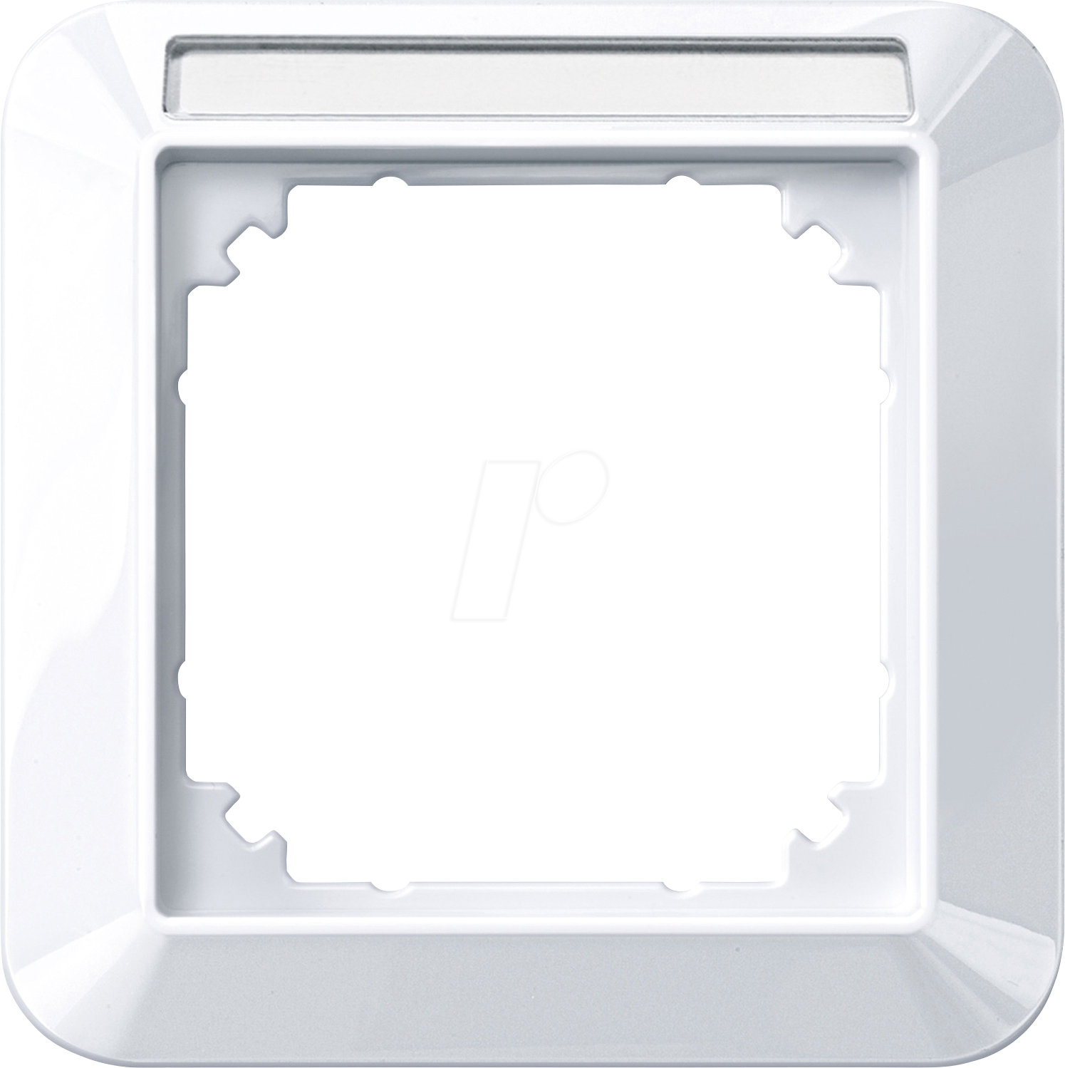 ME 1M 387125 - 1-M, Rahmen, 1-fach, weiß gl., antibakt, Beschriftungsträger