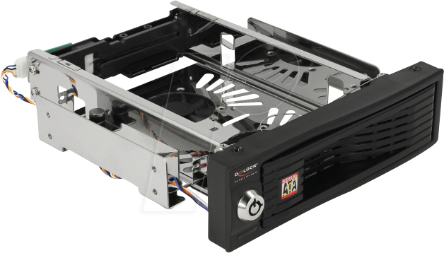 DELOCK 47199 - 5.25'' Wechselrahmen für 1 x 3.5'' SATA HDD mit Lüftern