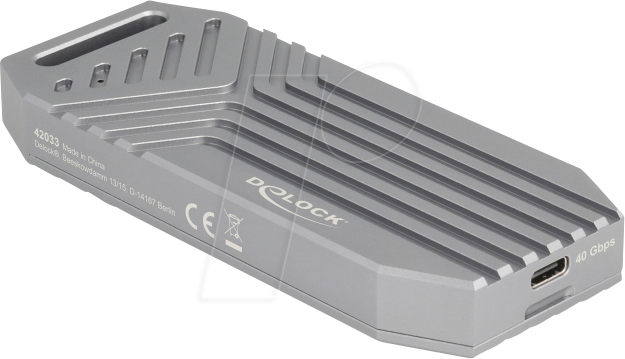 DELOCK 42033 - Externes M.2 NVMe SSD Gehäuse, USB 4.0
