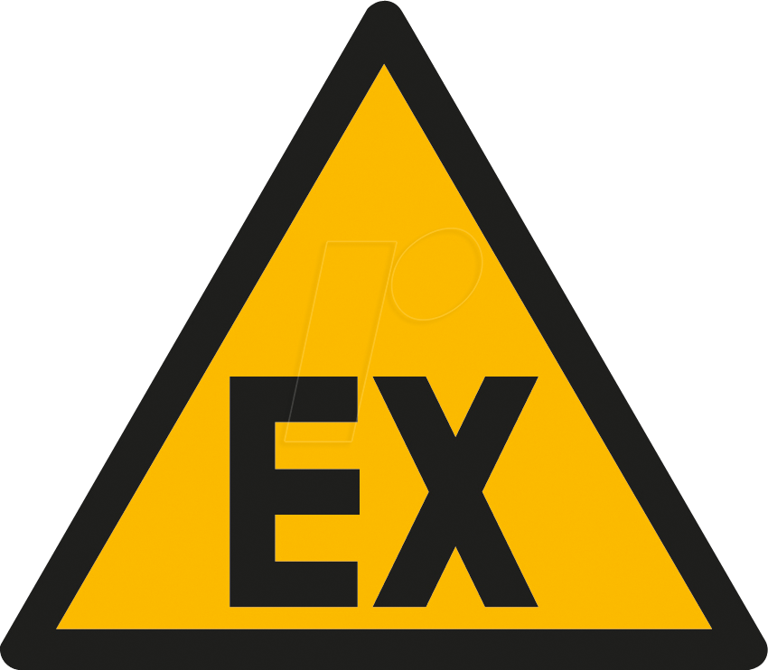 W 74308-2 - Warnschilder: Warnung vor explosionsfähiger Atmosphäre, 25 mm