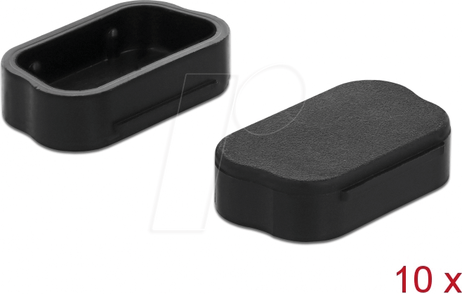 DELOCK 60173 - Staubschutz für Sub-D 9 / Sub-D 15 Stecker 10 Stück schwarz