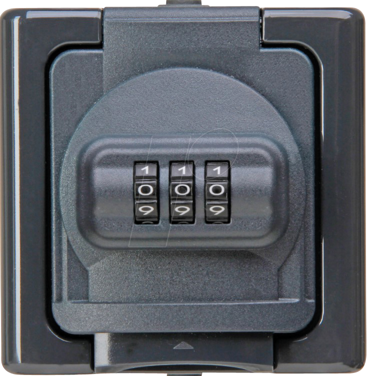 EL BE 109815008 - BLUE ELECTRIC - Schutzkontakt-Steckdose mit Zahlenschloss, anthr