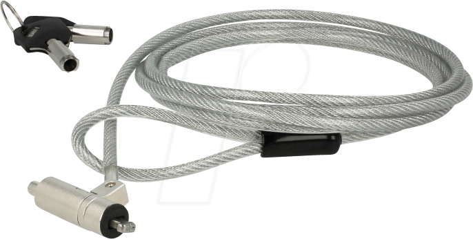 NAVILOCK 20654 - Laptopschloss, Schlüssel, 1,8 m, Noble Wedge