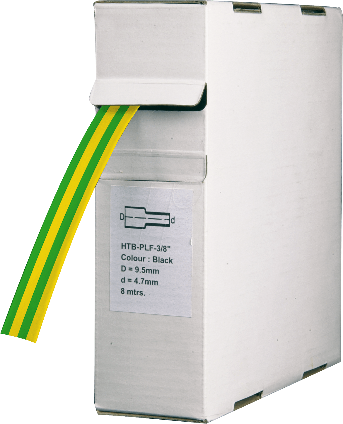 SDB 12,7 GG - Schrumpfschlauch-Box, 8m, gelb/grün, Ø12,7mm