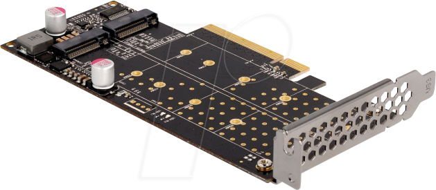 DELOCK 89837 - PCIe x8 > 2x M.2 NVMe, Bifurcation, Low Profile