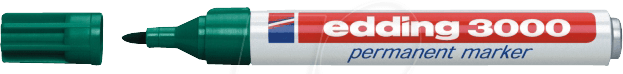 EDDING 3000GN - Permanent Marker, 1,50 - 3,00 mm, grün