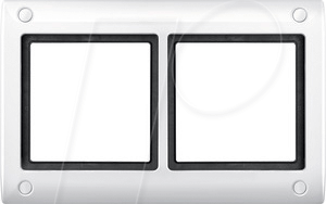 EL ME 401219 - Aquadesign, Rahmen, 2-fach, verschraubbar, polarweiß