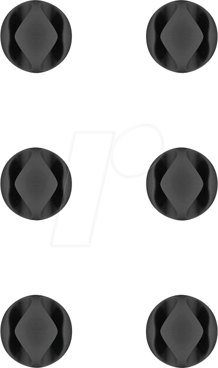 GOOBAY 70362 - Kabel Management 2-Slots (mini), 6er Set schwarz