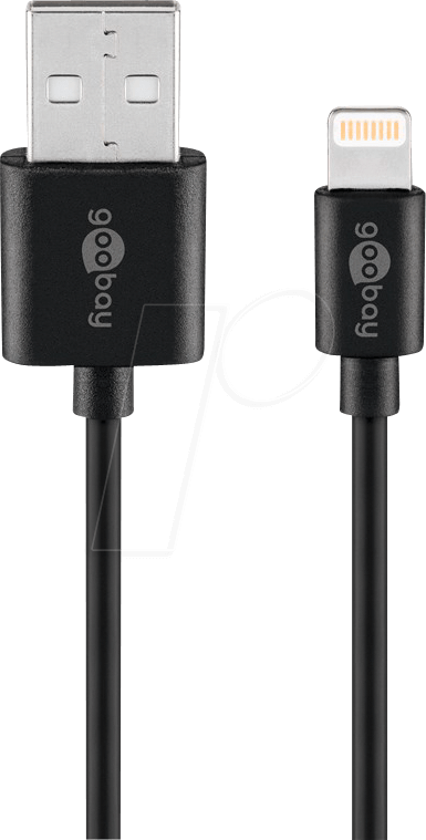 GOOBAY 72904 - Sync- & Ladekabel, USB-A > Lightning, 0,5 m, schwarz