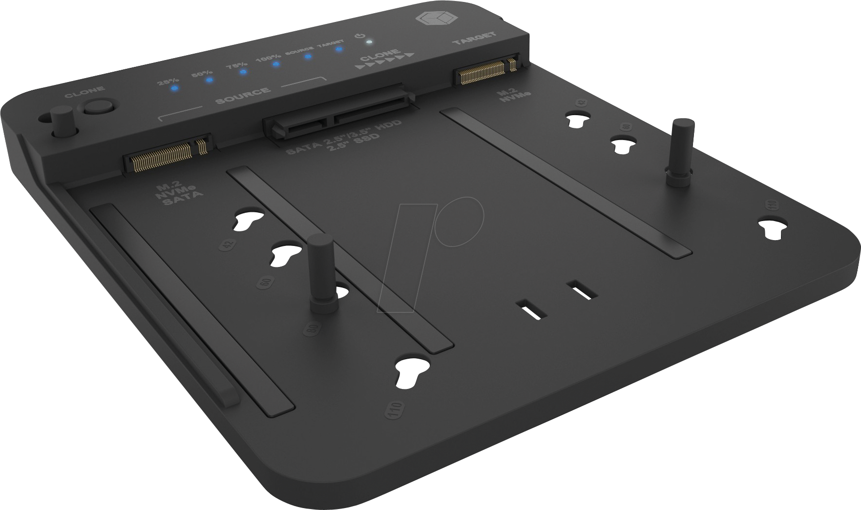 ICY 2913MCL-C31 - Dual Copy/Dock Station 2x M.2 NVMe & 2.5''/3.5'' SATA HDD/SSD, US