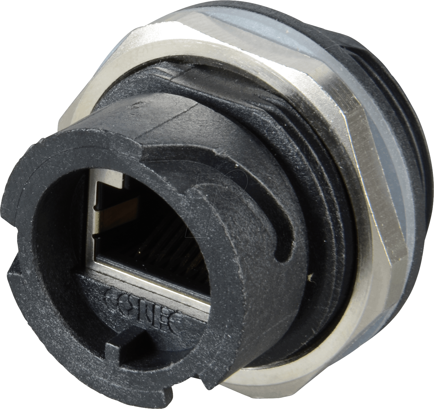 RJ45 EBG IKS - RJ45 Einbaugehäuse, Kupplung, geschirmt, sw