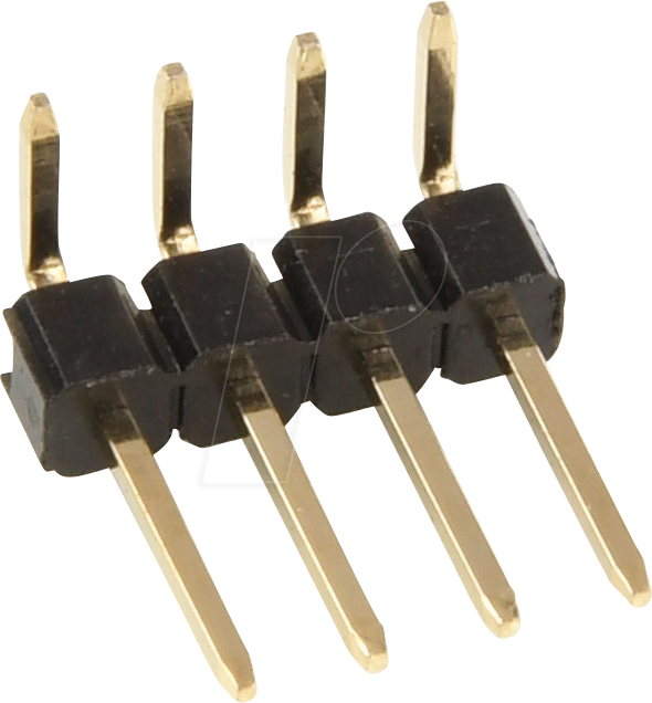 W+P 946-154 - Stiftleiste RM 2,54mm, gewinkelt, 1-reihig, 4-polig