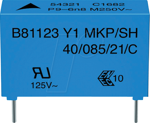 EPCO B81123-C122 - Funkentstörkondensator, Y1, 2,2 nF, 500 V, RM 15,0, 110°C, 20%