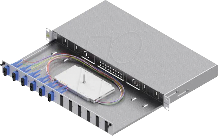 LSB1A115 - 19'' LWL Spleißbox, 1HE, 12 Ports, 6x SC-Duplex, OS2
