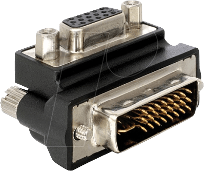 DELOCK 65172 - DVI Adapter, VGA Buchse auf DVI Stecker, rechts gewinkelt