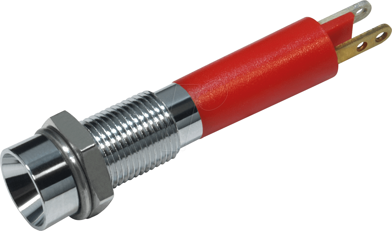 LED 1903-12RT - LED-Signalleuchte, 3 mm, rot, 12 V, Innenrefl., Ø6 mm