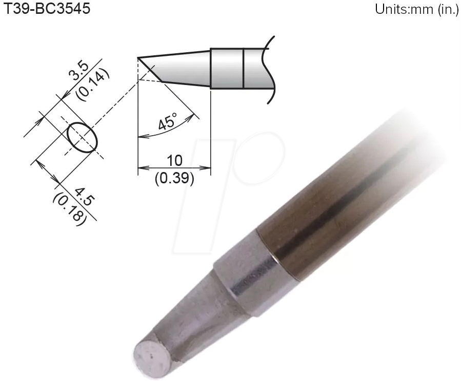 HAK T39-BC3545 - Aktiv-Lötspitze T39-BC3545, 3,5 mm, abgeschrägt