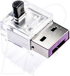 SK NC03P1PL - Kabel Schloss, RJ45, 12 Stück, lila