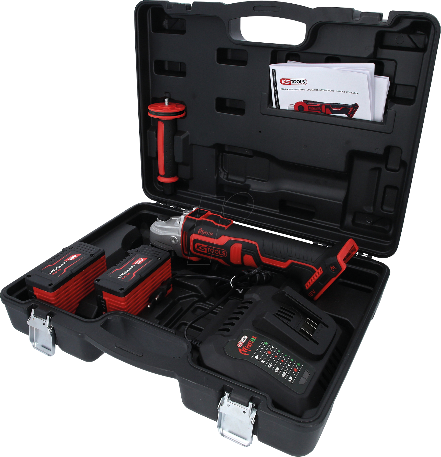 Thumbnail - KS 515.6200 - eMONSTER Brushless-Akku-Winkelschleifer-Satz , 4-teilig
