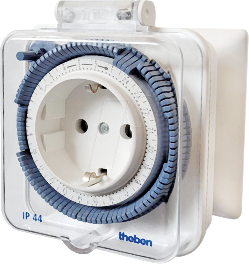 THEBEN 0260855 - Analoge Zeitschaltuhr, Tagesprogramm, Außenbereich, IP44