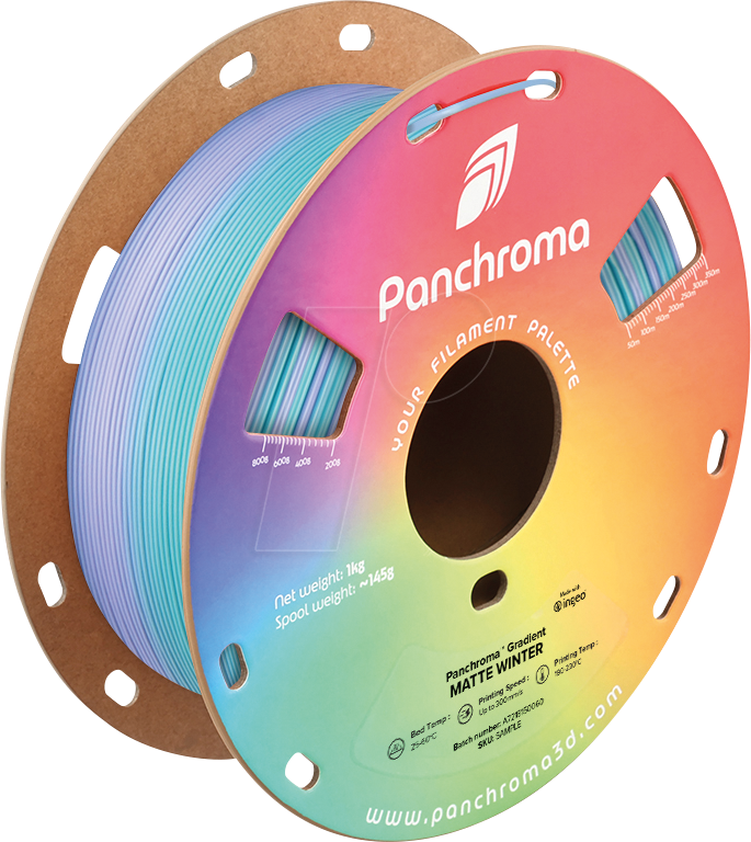 POLYMAKER CA4058 - Filament, Panchroma PLA, Gradient Matte Winter, 1,75 mm, 1 kg