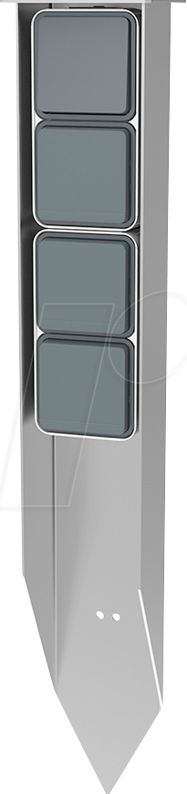 JEHOKA 68449435 - Steckdosenspieß B 6.4, 1 Schalter, 3 Steckdosen