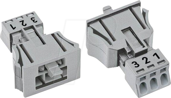 WAGO 890-753 - WINSTA® MINI, Stecker 3-pol, Snap-In