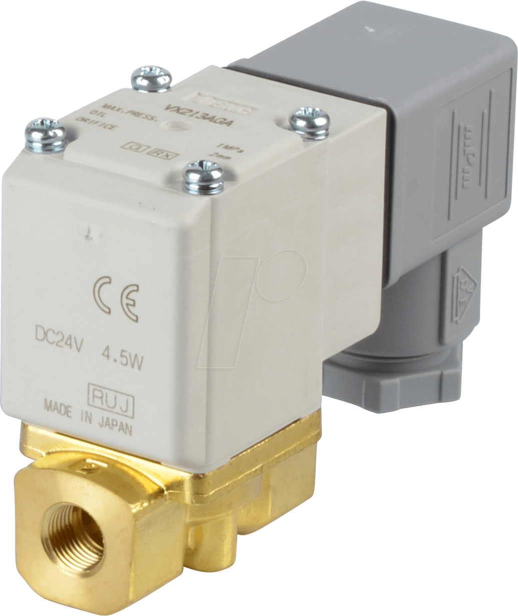 VX213AGA - Elektromagnetventil 2/2 für Öl, NC, 24 VDC, G1/8, ISO-Class-B