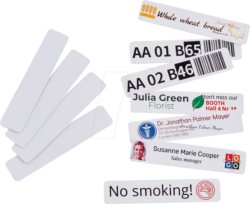 COLOP 156477 - e-mark® Kunststoffschild, klebend, 80x18 mm, 50 Stück