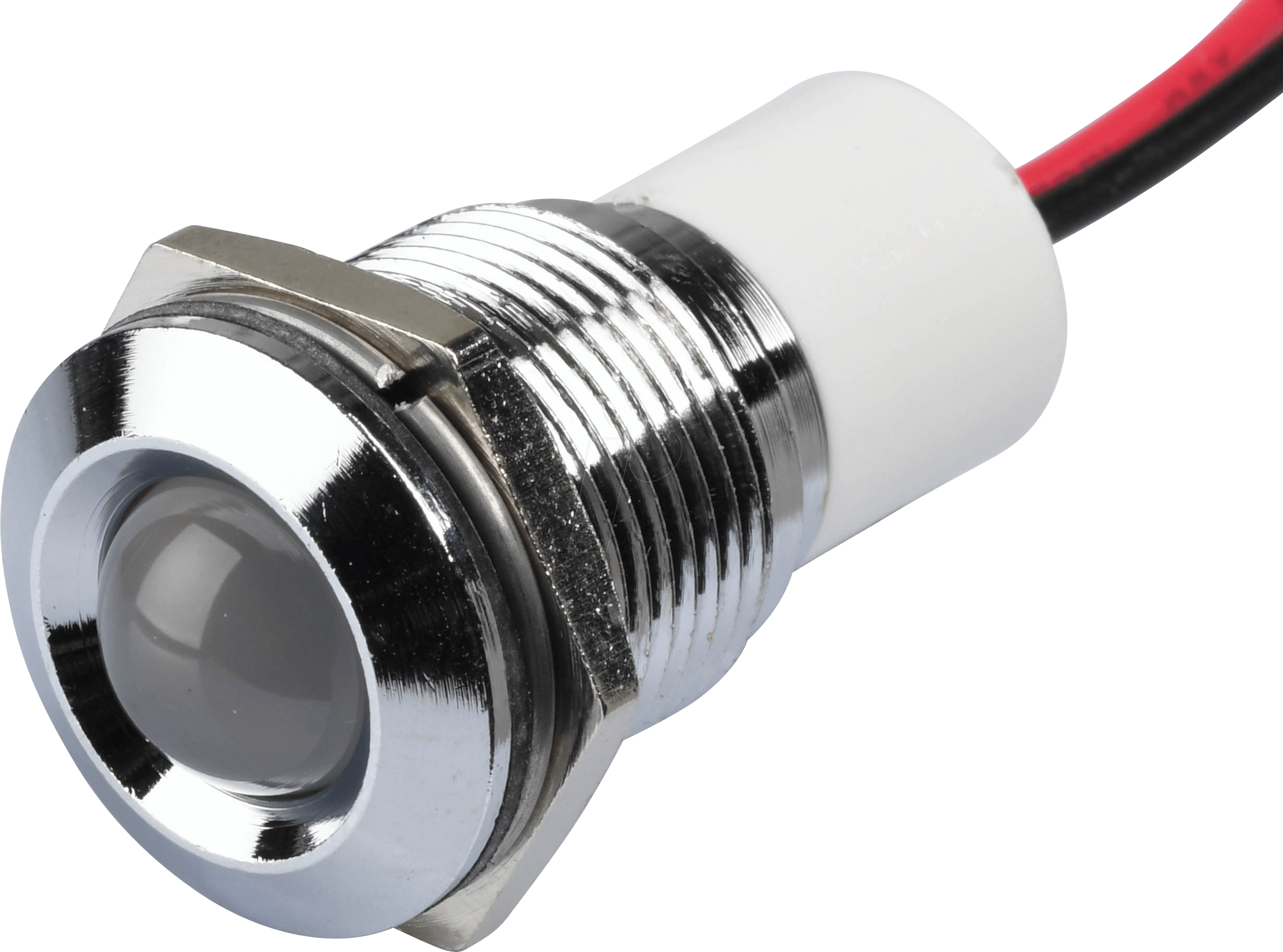 APM Q16P3C W220E - LED-Signalleuchte, weiß, 220 V, Ø 16 mm, vorstehend, bedrahtet