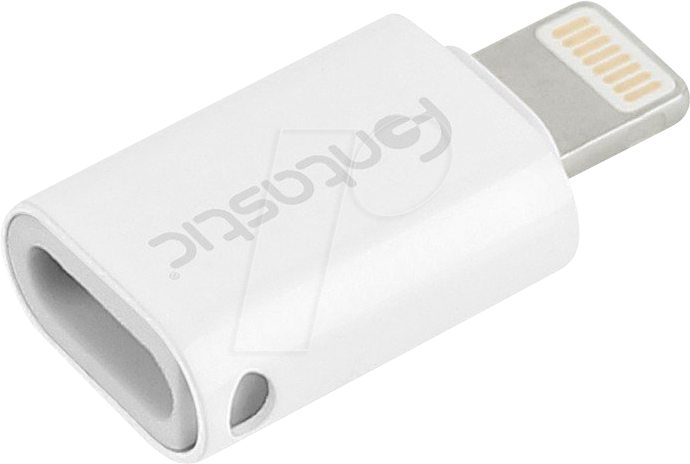FONTASTIC 264054 - USB Adapter, C Buchse auf 8-PIN Lightning Stecker, weiß